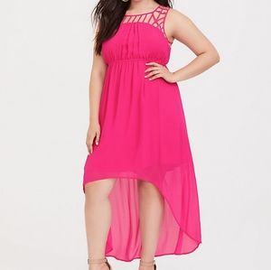 Torrid pink high low dress